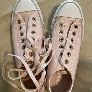 Brand NEW Converse pink leather like material